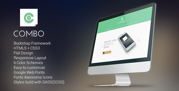 自适应 Combo HTML静态网站模板