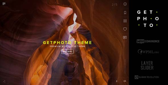  GetPhoto - WordPress theme of creative photography art exhibition website