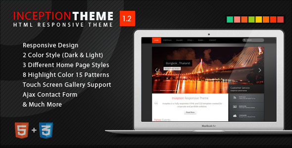 Inception 自适应 HTML5模板