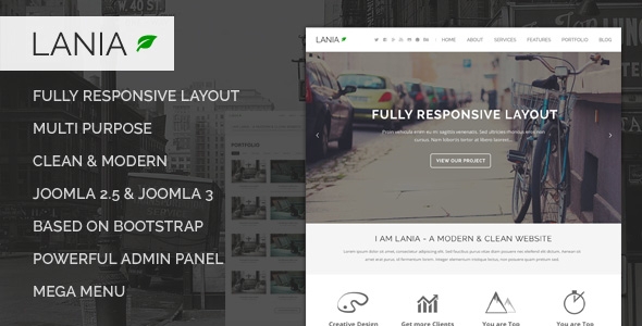 Lania 企业 Joomla商业模板主题