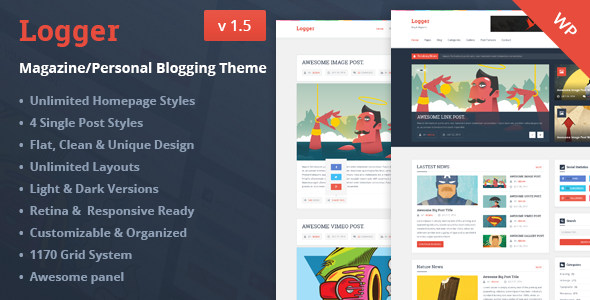  Logger blog WordPress theme [updated to v1.5]