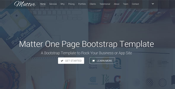Matter 单页商务 HTML5自适应模版