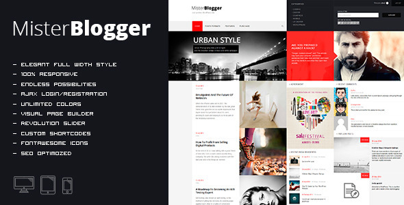 MisterBlogger - 博客杂志新闻网站WordPress主题