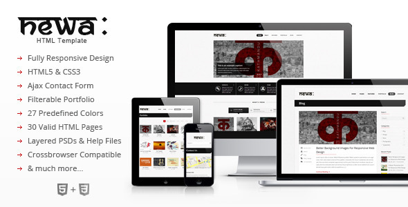 自适应 Newa XHTML/CSS静态网站模板 HTML5主题