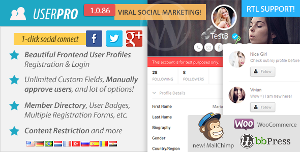  User Profiles with Social Login WordPress plug-in [updated to v1.0.88]