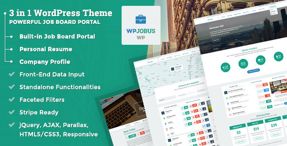  WPJobus Talent Recruitment WordPress Theme [v1.1]