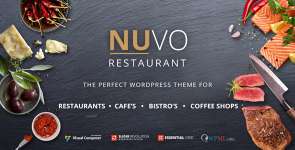  NUVO Catering Restaurant WordPress Theme