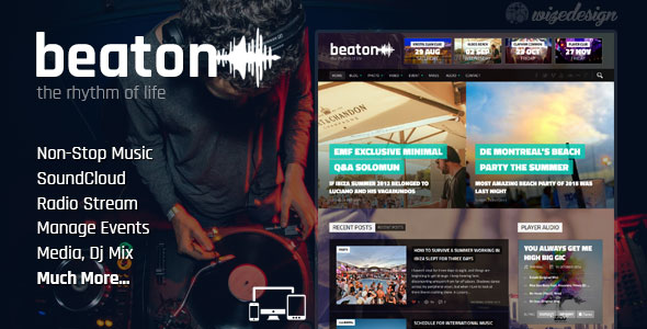 Beaton 音乐 WordPress主题 v1.4.1