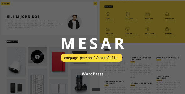 Mesar 单页作品展示 WordPress主题