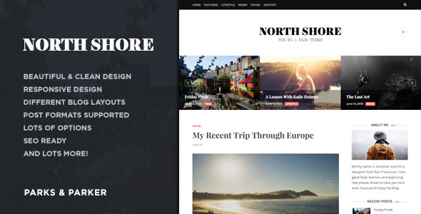 North Shore 博客 WordPress主题