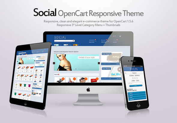 Social OpenCart主题