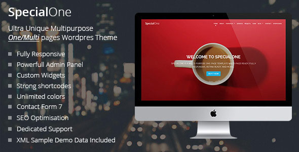 SpecialOne 单页多用途 WordPress主题