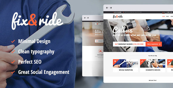 Fix & Ride 汽车维修 WordPress主题［v1.1］
