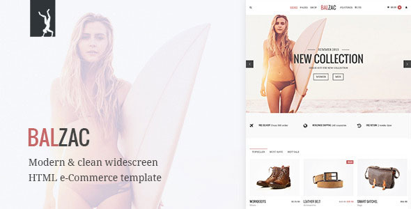 Balzac 购物商城 HTML5网站模板
