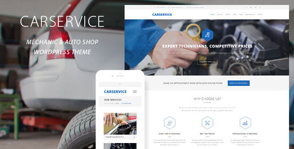  Car Service - WordPress Theme of Auto Parts Mall Website