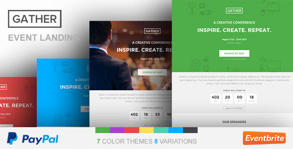 Gather - Event & Conference WP Landing Page Theme