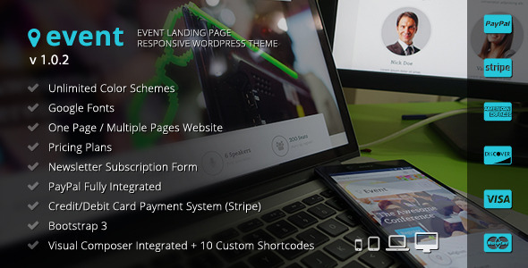 Event 着陆页 WordPress主题