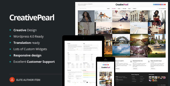 CreativePearl 摄影相册自适应 WordPress主题 v1.3