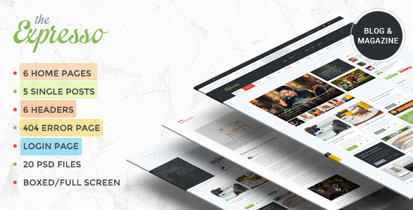 Expresso 杂志博客 HTML5模板