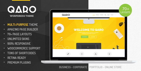 Qaro 多用途 WordPress主题 v1.3.1