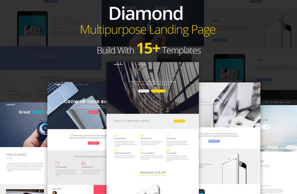 Diamond 着陆页 HTML5模板