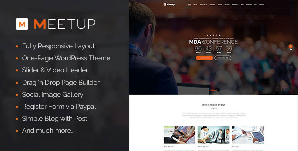 Meetup 活动事件 WordPress主题
