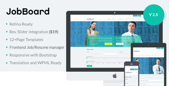  JobBoard - WordPress Chinese theme of talent market recruitment website