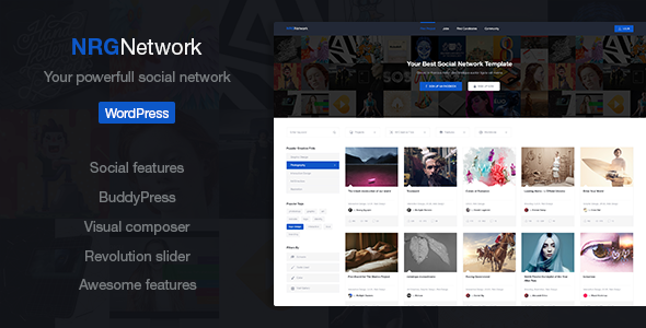 NRGnetwork 多用户分享图库WordPress汉化主题