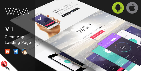 Wava APP着陆页 HTML5模板