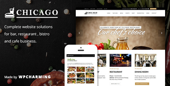  Chicago Coffee Bar Catering WordPress Theme v1.1.1