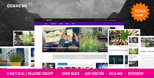  GENNEWS Magazine Blog WordPress Theme