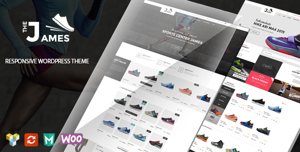  James Shopping Mall Online Store Template WordPress Theme