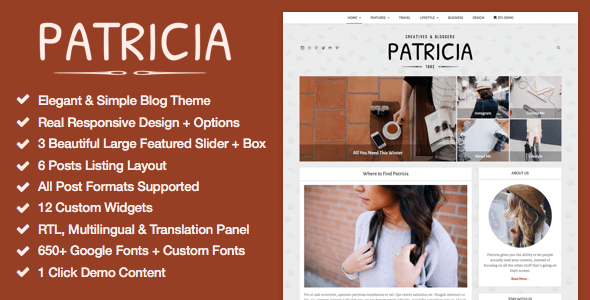 Patricia 博客 WordPress主题 v1.1