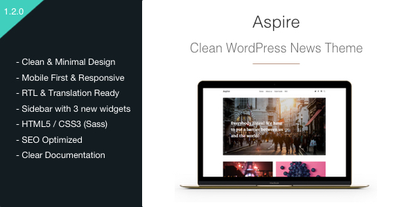 Aspire 新闻杂志 WordPress主题