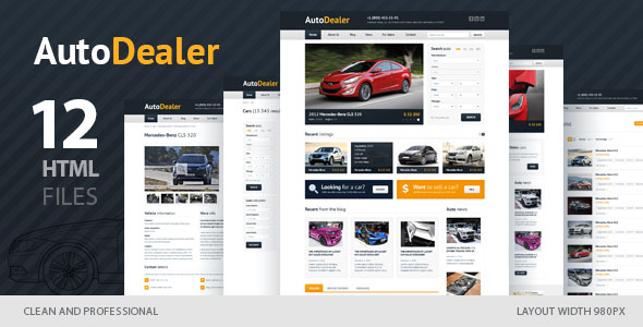 Auto Dealer 汽车代理销售 HTML5模板