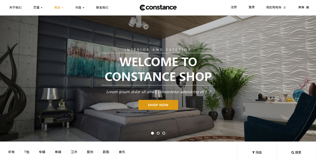  Constant - Shopping Mall Website Template WordPress Theme