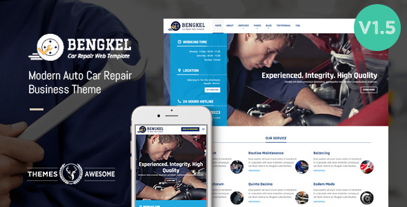  Bengkel - Automobile maintenance website template WordPress Chinese theme