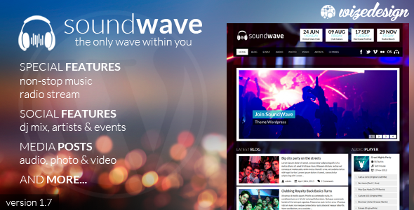 SoundWave 音乐/电台 WordPress主题 v2.2