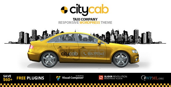  CityCab - WordPress Theme of Taxi Company Car Rental Website