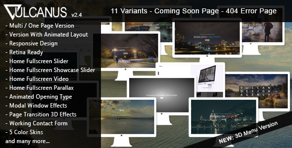 Vulcanus 响应式HTML5模板 v2.4