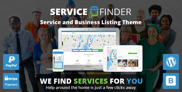 Service Finder - 商家服务目录网站Wordpress主题