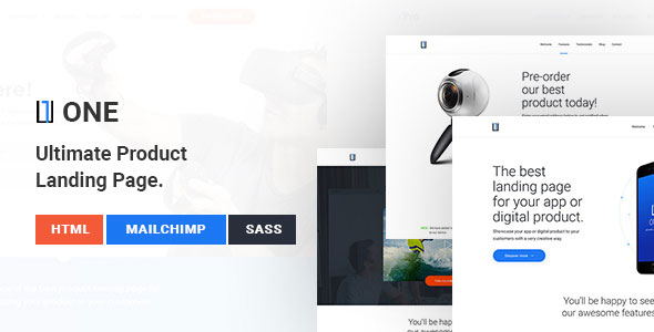 One v1.4 - 终极产品着陆页HTML5模板