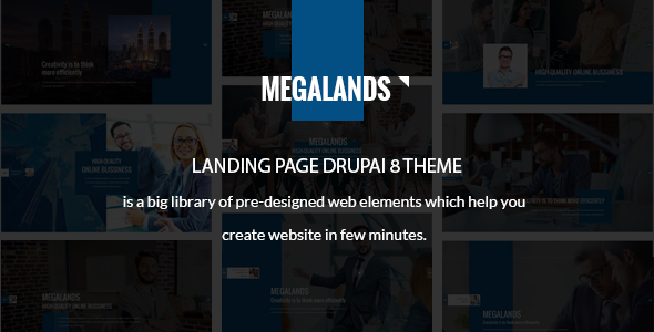  MegaLands - Multipurpose Landing Page Drupal 8 Theme