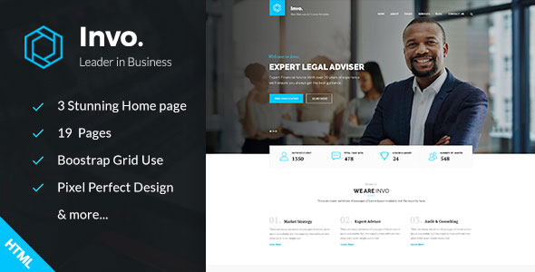 Invo - 业务培训咨询HTML5模板