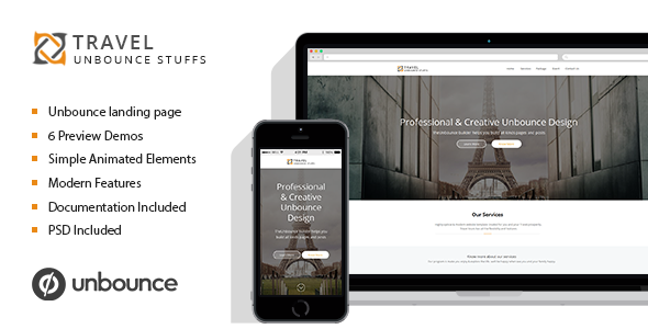 Travel Tour - 旅游景点Unbounce模板