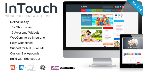 InTouch v1.18 - 视网膜博客 WordPress主题