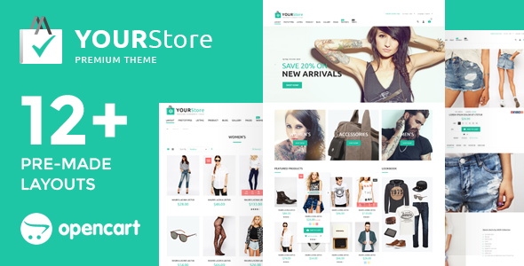 YourStore v2.3.0.4 - 电子商务OpenCart主题