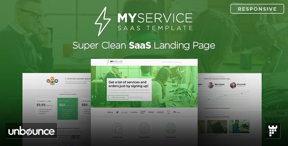 MYSERVICE - 产品Unbounce着陆页模板