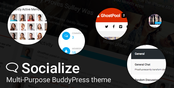  Socialize - Multifunctional Community Website Template BuddyPress Theme