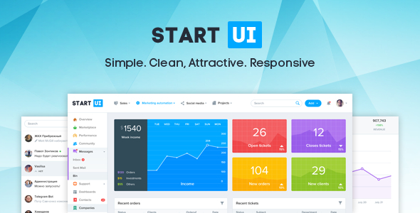 StartUI v1.3.1 - Bootstrap 4后台管理模板